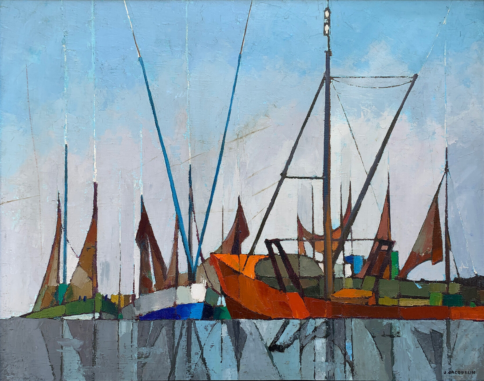 Jean Jacquelin "No.139 - At Quai Le Guilvinec" 1974