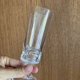 Flûtes à champagne années 70 cristal d’Arques série B : lot de 6