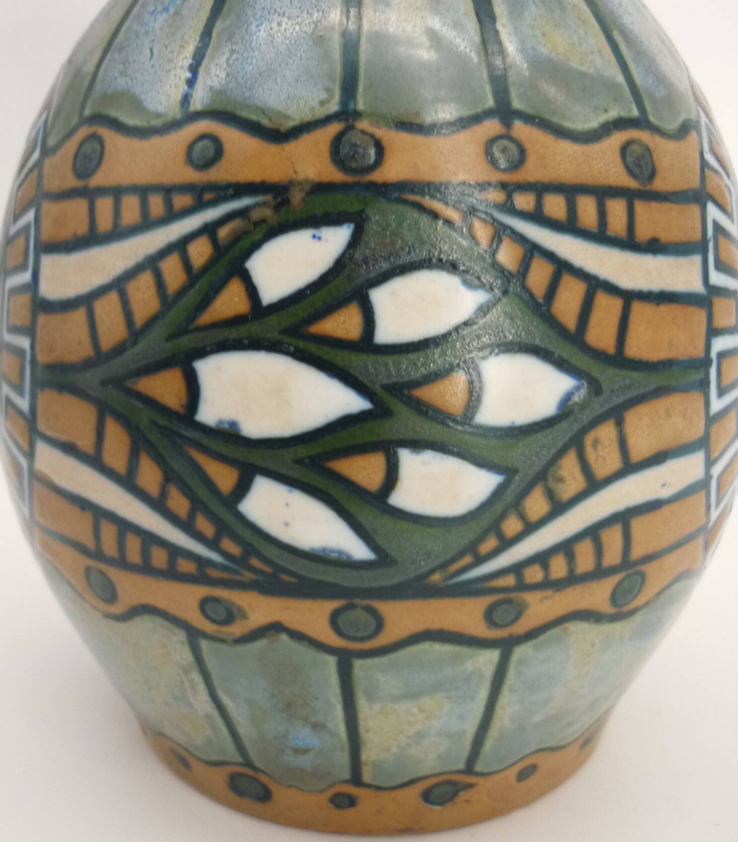 Vase en grés émaillé, art déco vers 1920, signé Kèramis, Charles Catteau