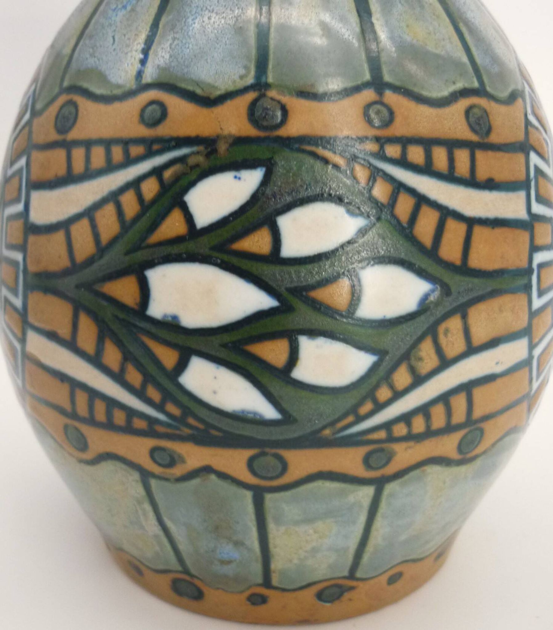 Glazed stoneware vase, Art Deco circa 1920, signed Kèramis, Charles Catteau.