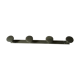 Coat 4 door hooks aluminium of the 1950s art deco
