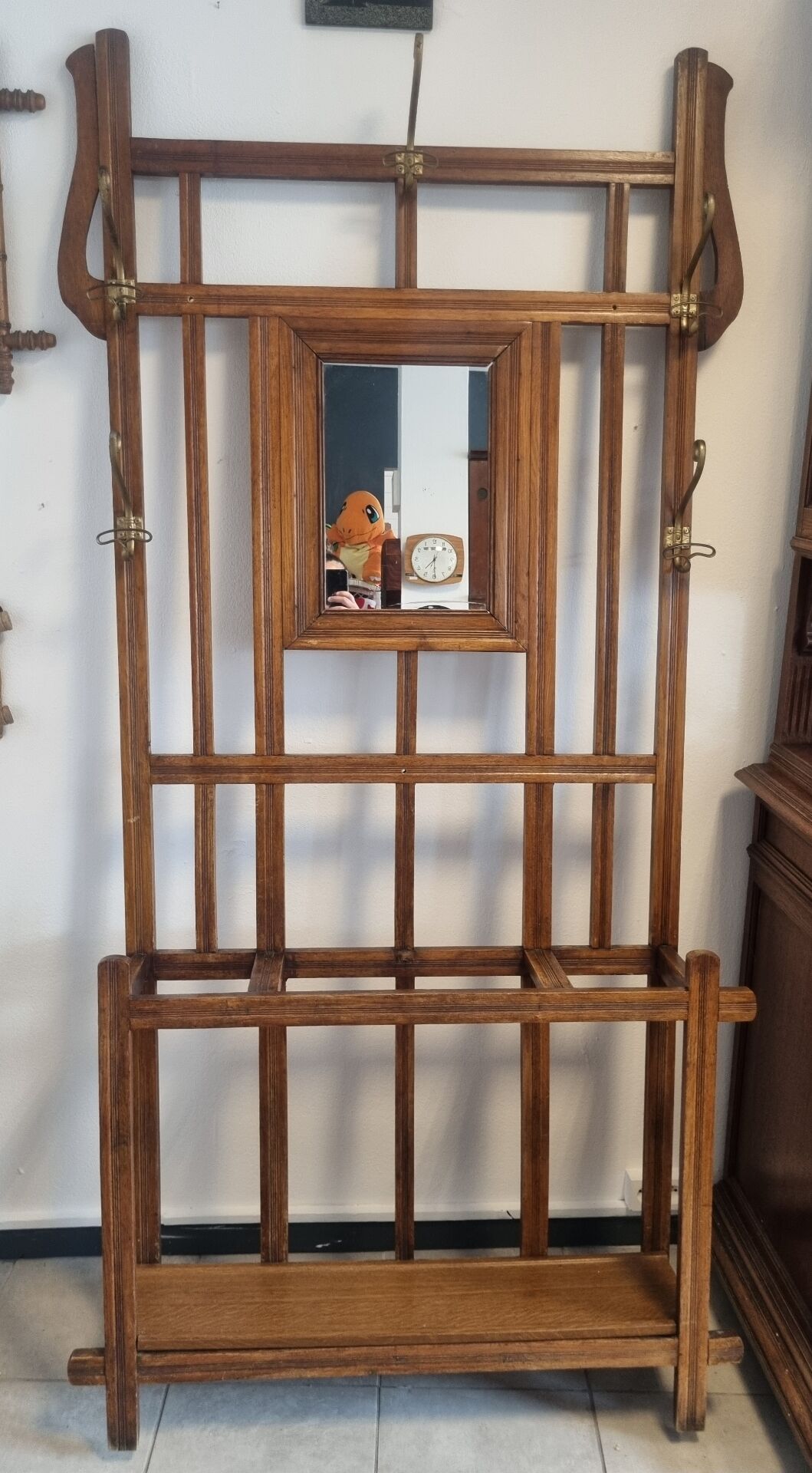 Old vintage coat rack wardrobe