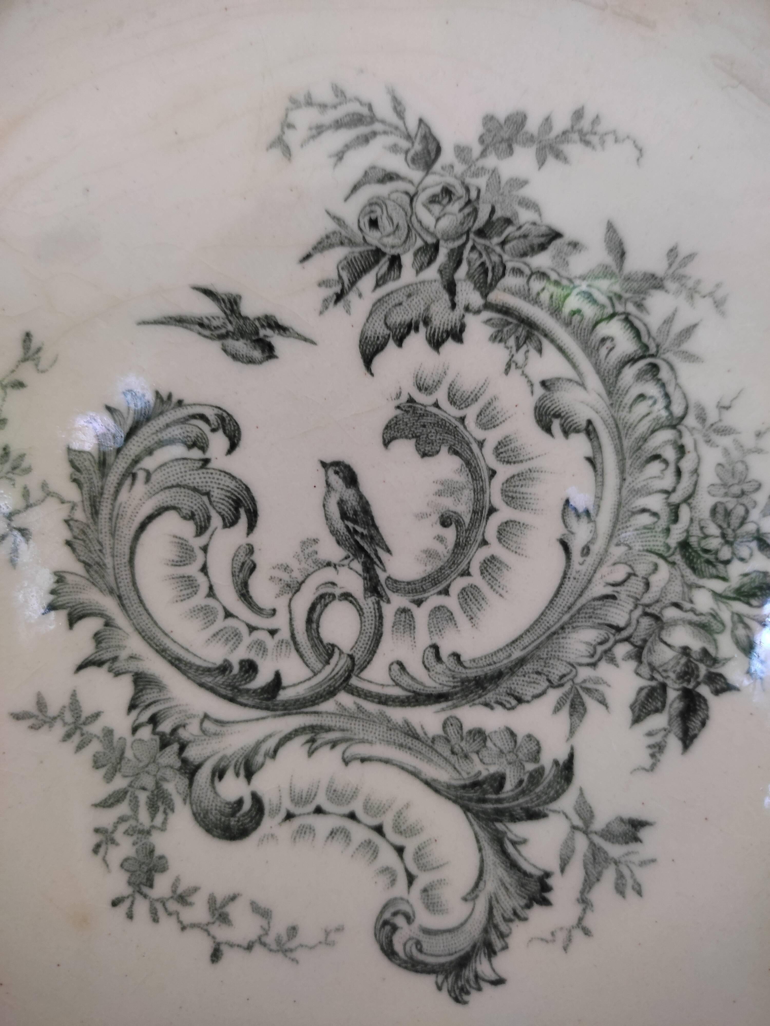 Hollow earthenware dish by Gien