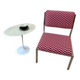 Chrome armchair with ceramic fabric