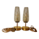 Arlus Textured Tulip Touch Bedside Lamp Duo