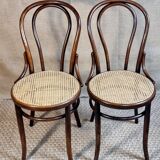 Pair of chairs bistrot Fischel n°18 of 1900 ca