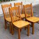 4 Scandinavian solid wood chairs 1970