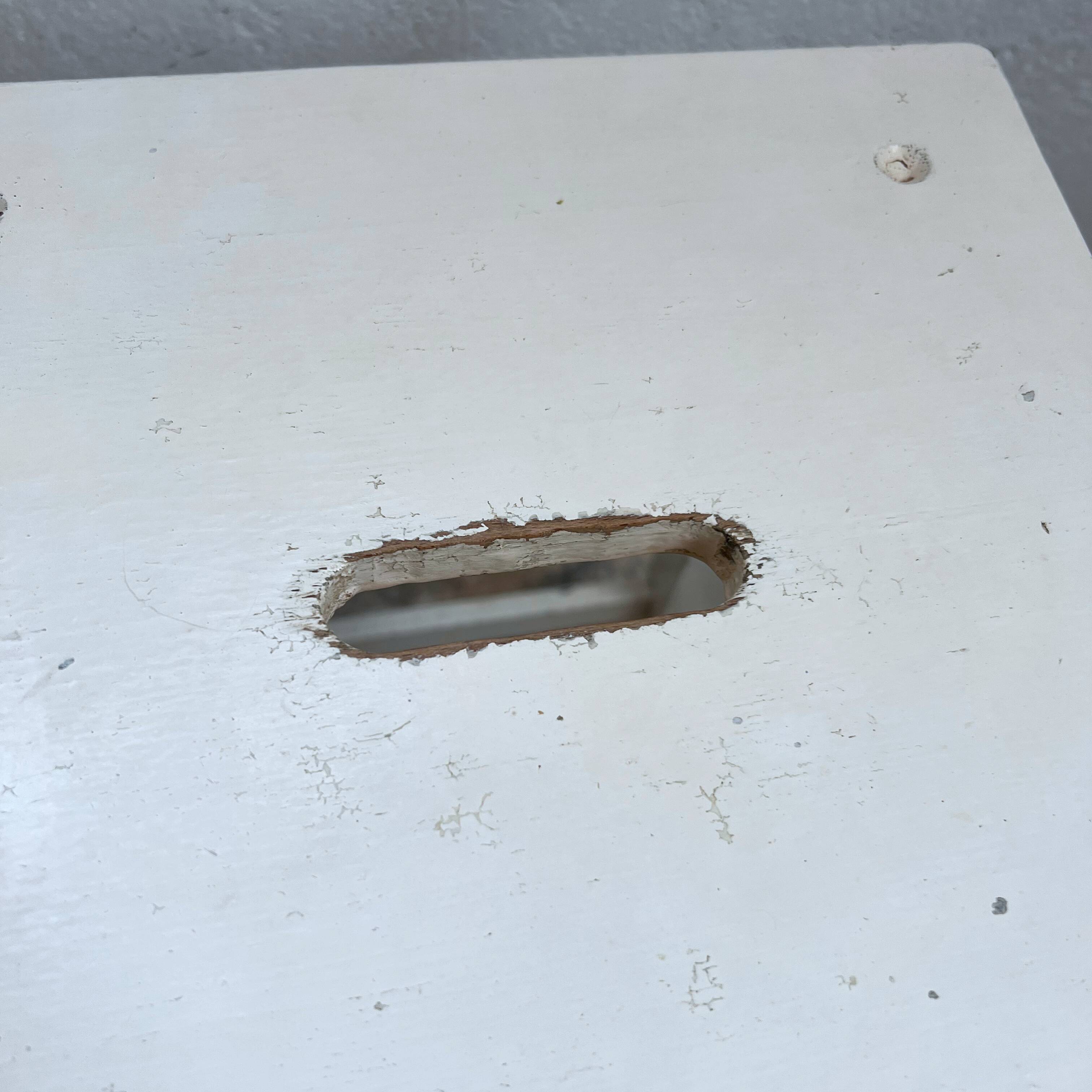 Wooden workshop stool