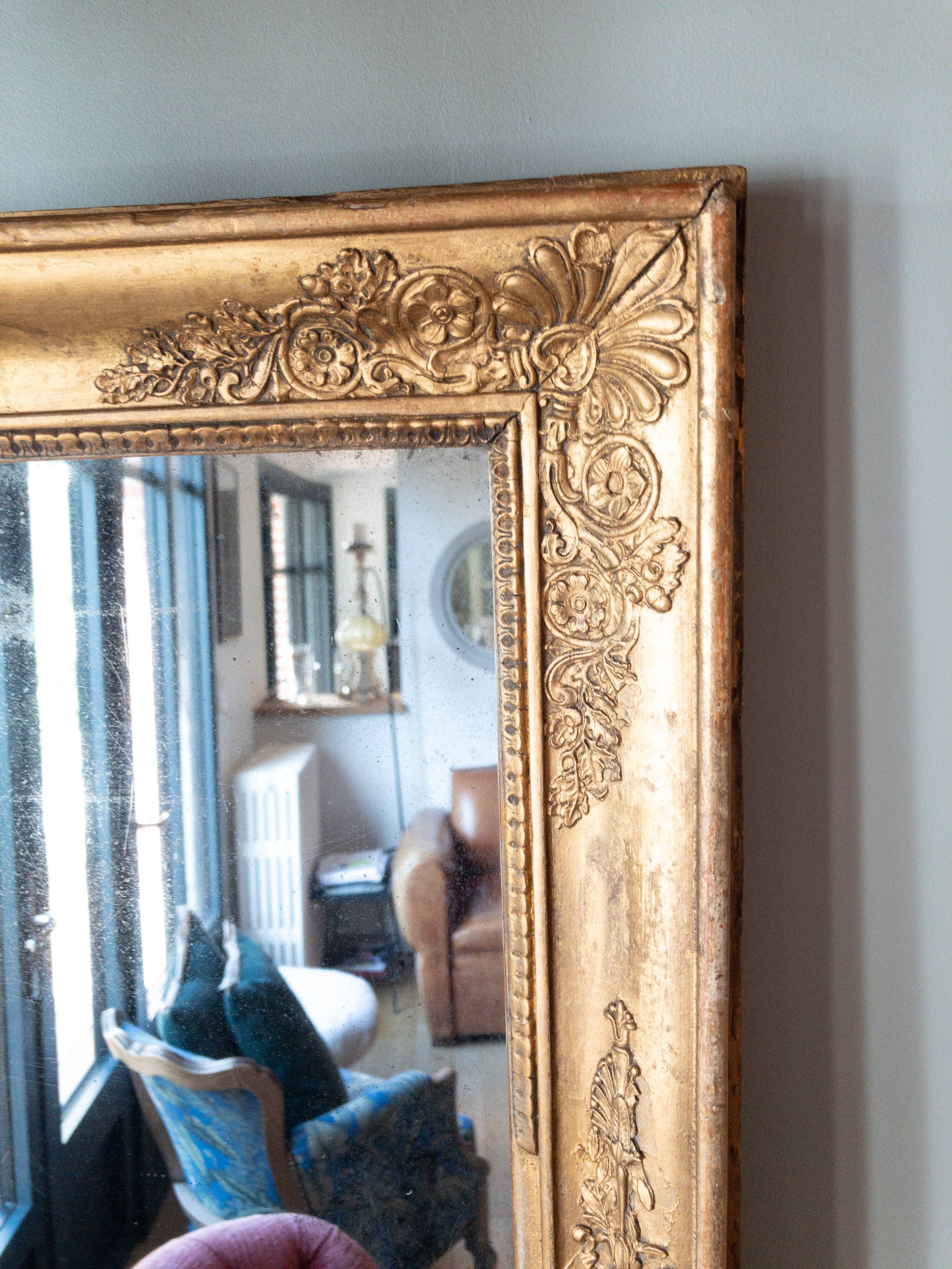 Miroir doré très ancien 53x84cm