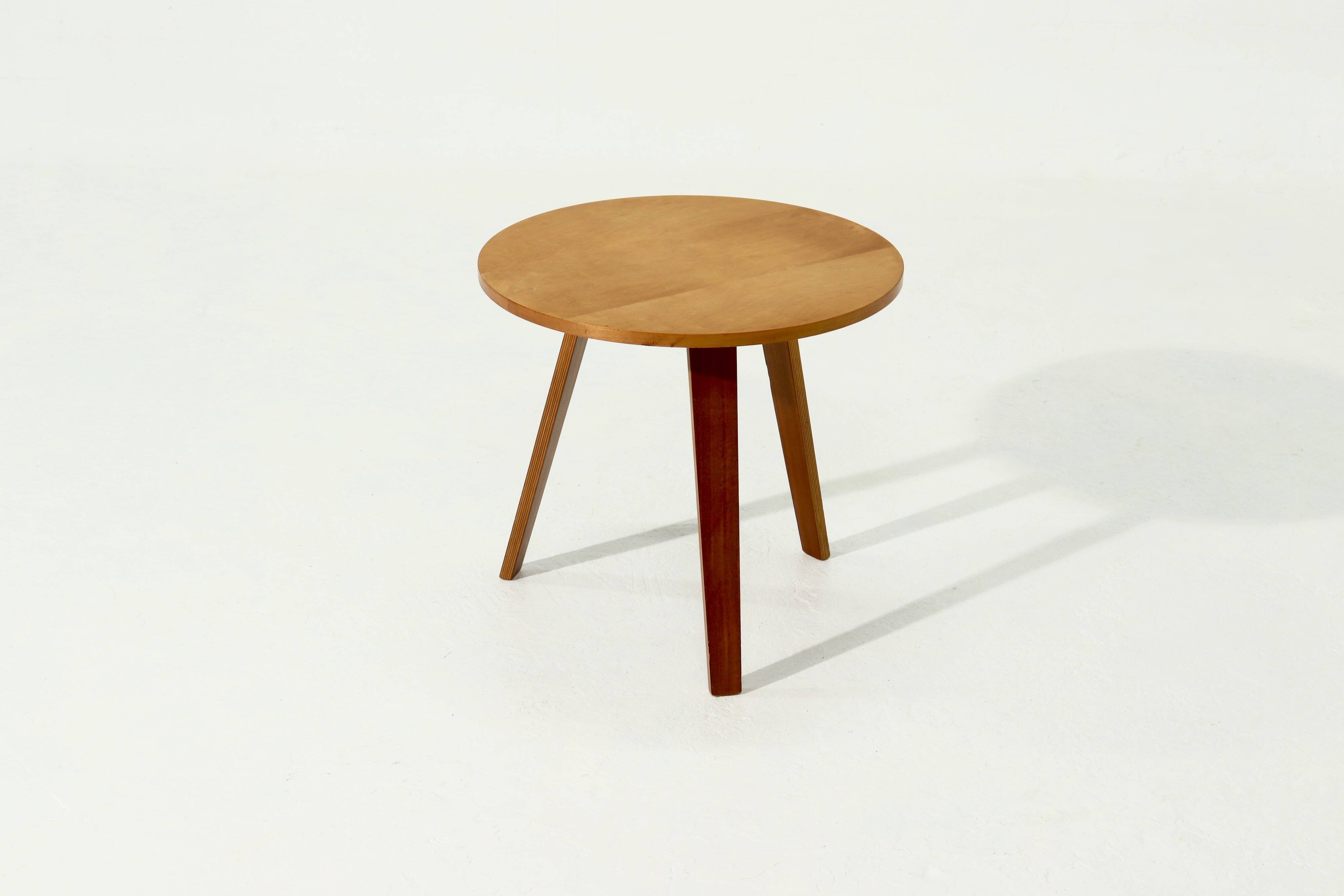Round Tripod Side Table by Cor Alons for Gouda den Boer 1950s
