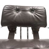 Mariani Tucroma set of two leather dining chairs by Guido Faleschini, 1970