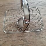 Basket / Basket in chrome-plated braided metal.