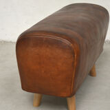 Leather horse bench