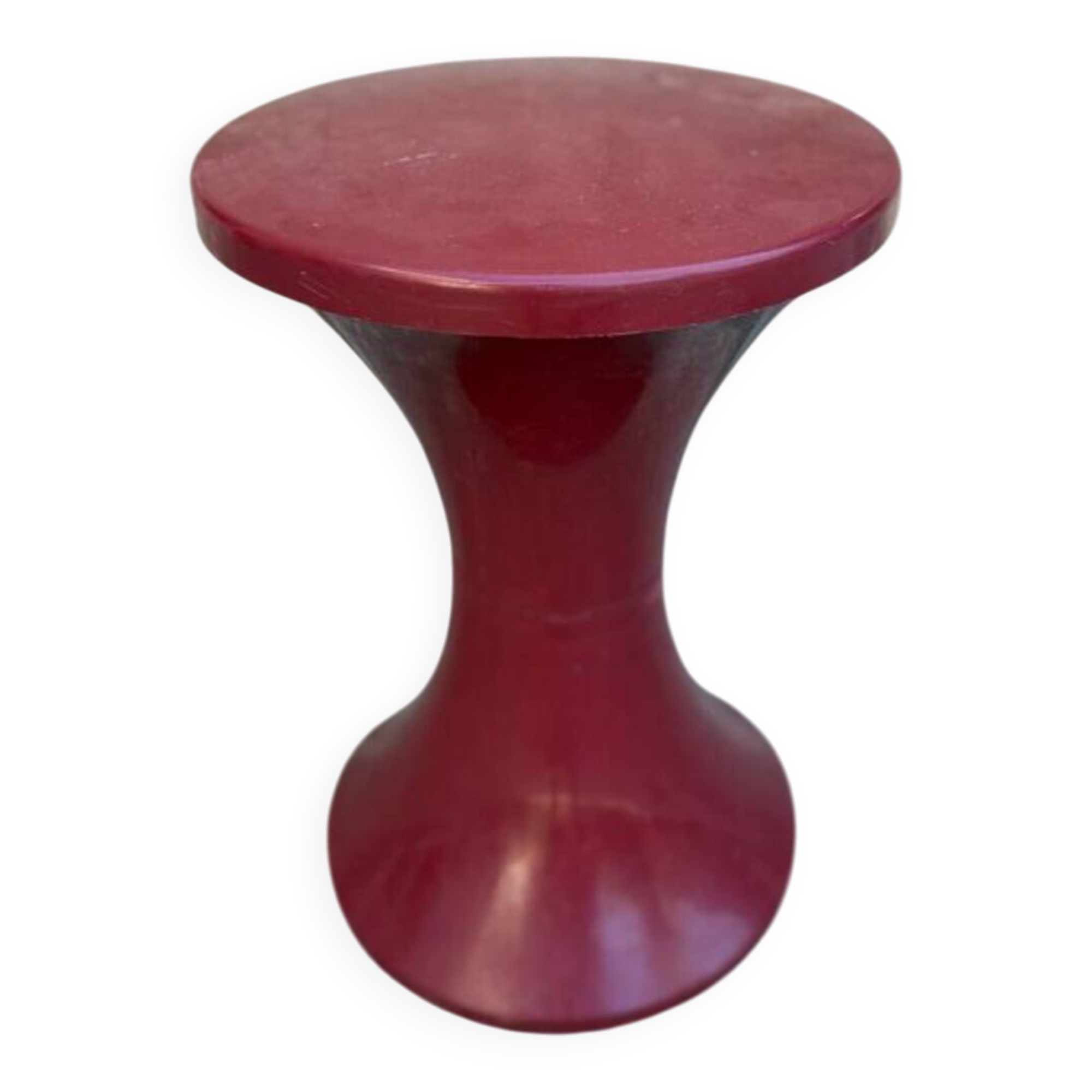 Tabouret tam tam stamp rouge cerise édition originale