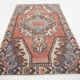 4x7 red & beige vintage rug, 122x207cm