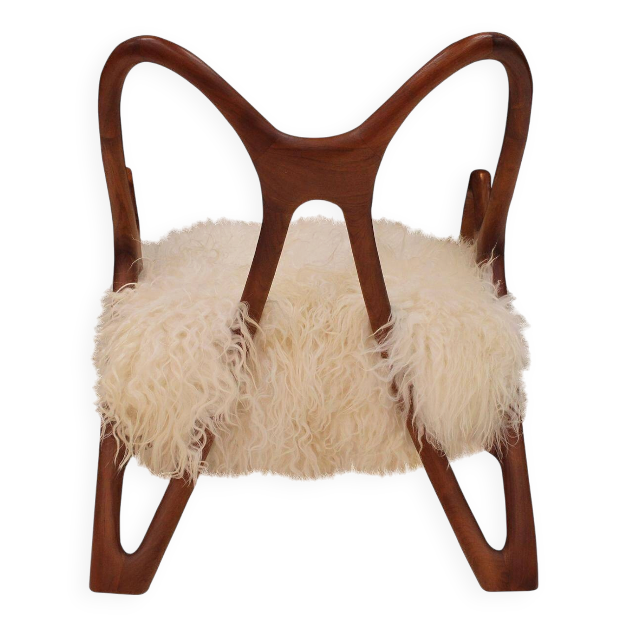Paire de fauteuils sculpturaux en bois, Italie