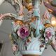 Old chandelier Capodimonte porcelain Italy 6 arms