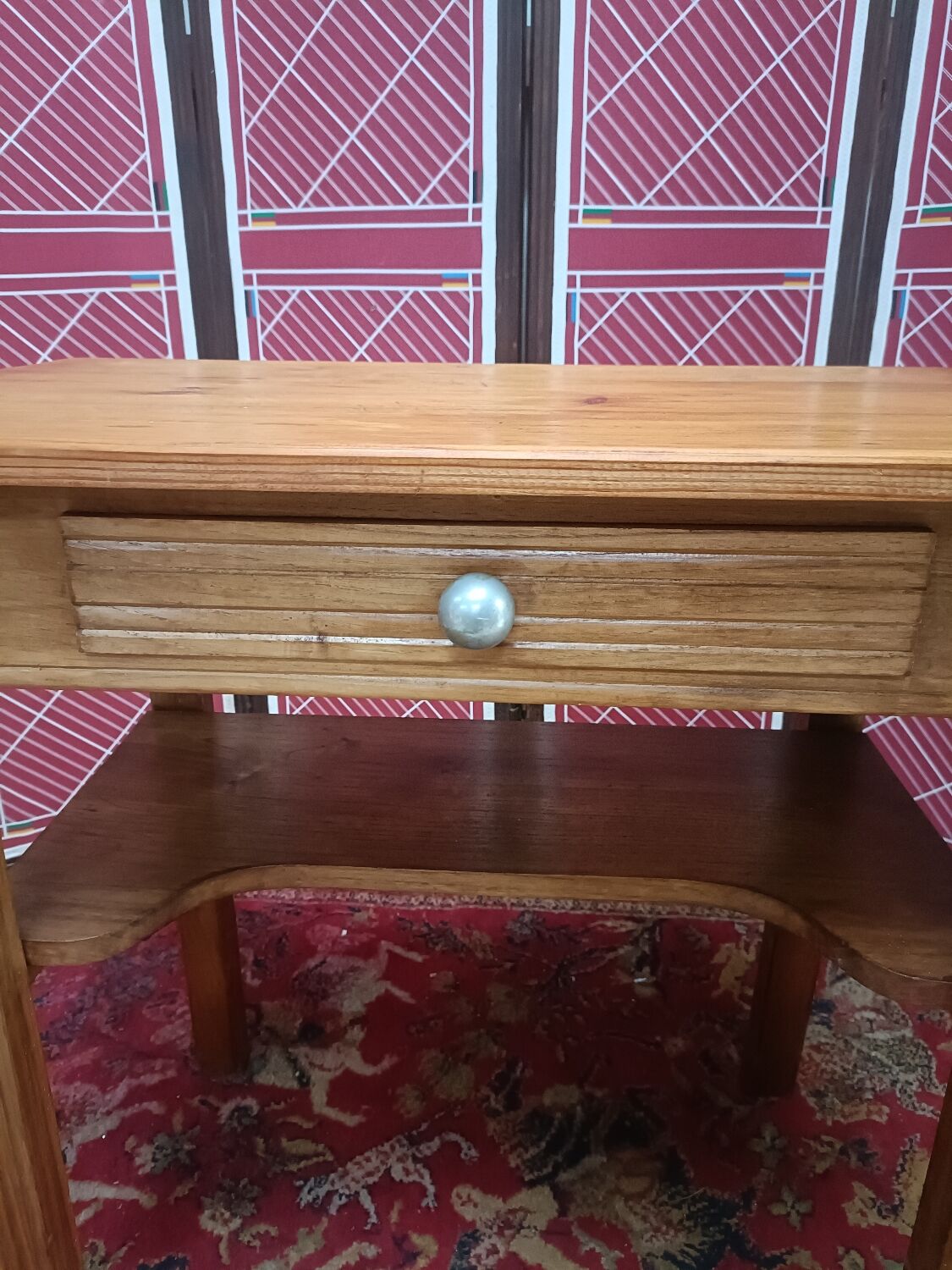 Vintage pine toilet table