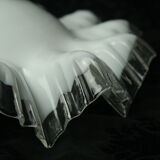 Toothed white opaline lampshade 30s