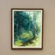 Original Mid Century Swedish Oil on Canva"Forest Brows" by Inga Öfjäll