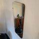 Asymmetric mirror with wood frame, 1960s