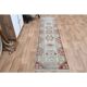 Vintage Beige Pink Turkish Handmade Oushak Wool Runner Rug  73x278