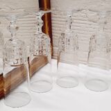 Set 4 champagne flutes diamond tips