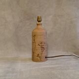 Terracotta lamp base with flower print
