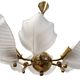 Beautiful chandelier, leaf type, Železny Brod Sklo ZBS, Czechoslovakia, 1970s.