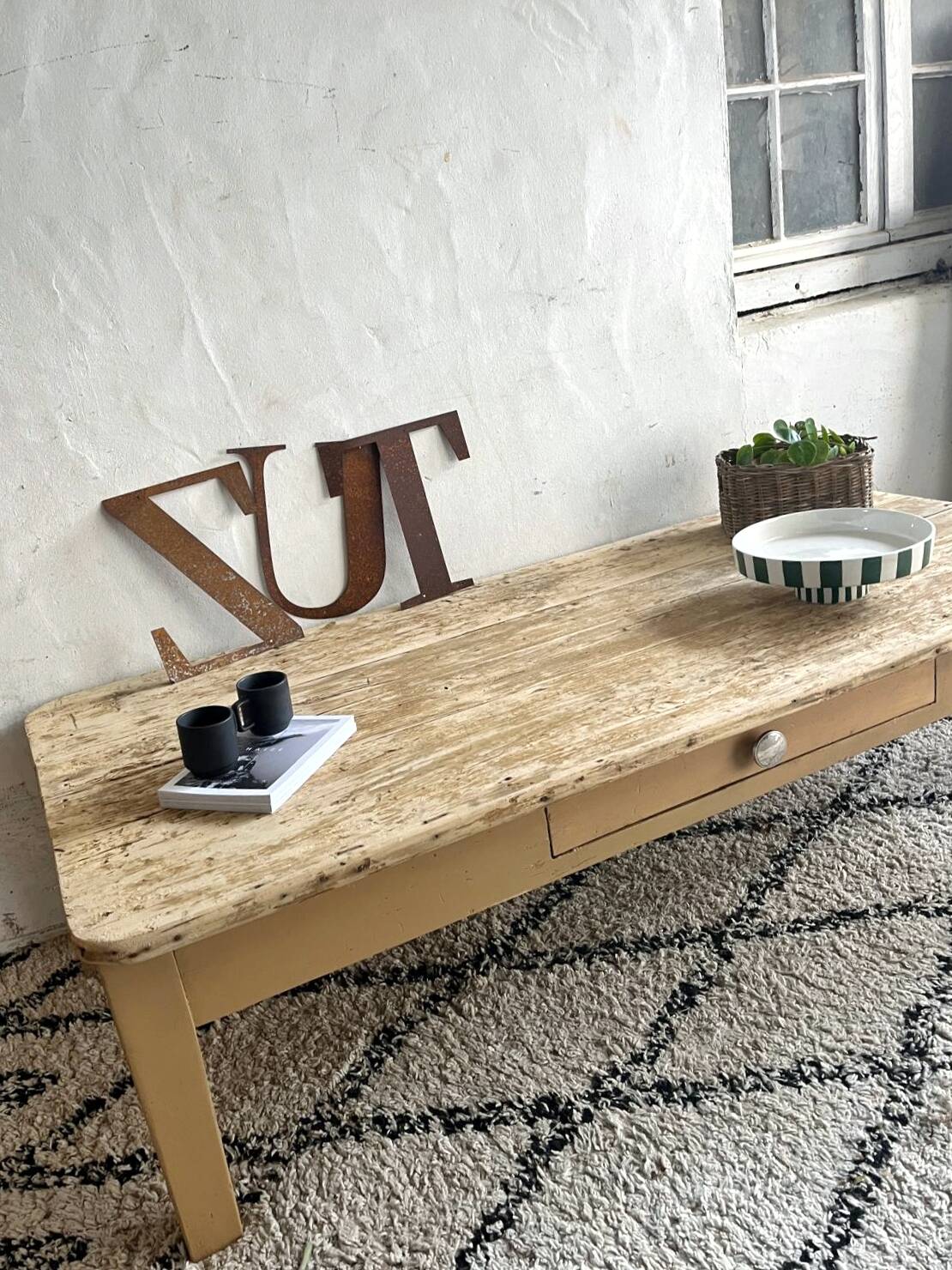 Table basse de ferme, grande taille