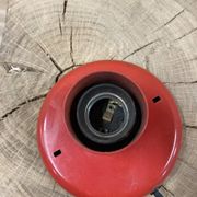 Lampe 1970 Kama Keur métal rouge