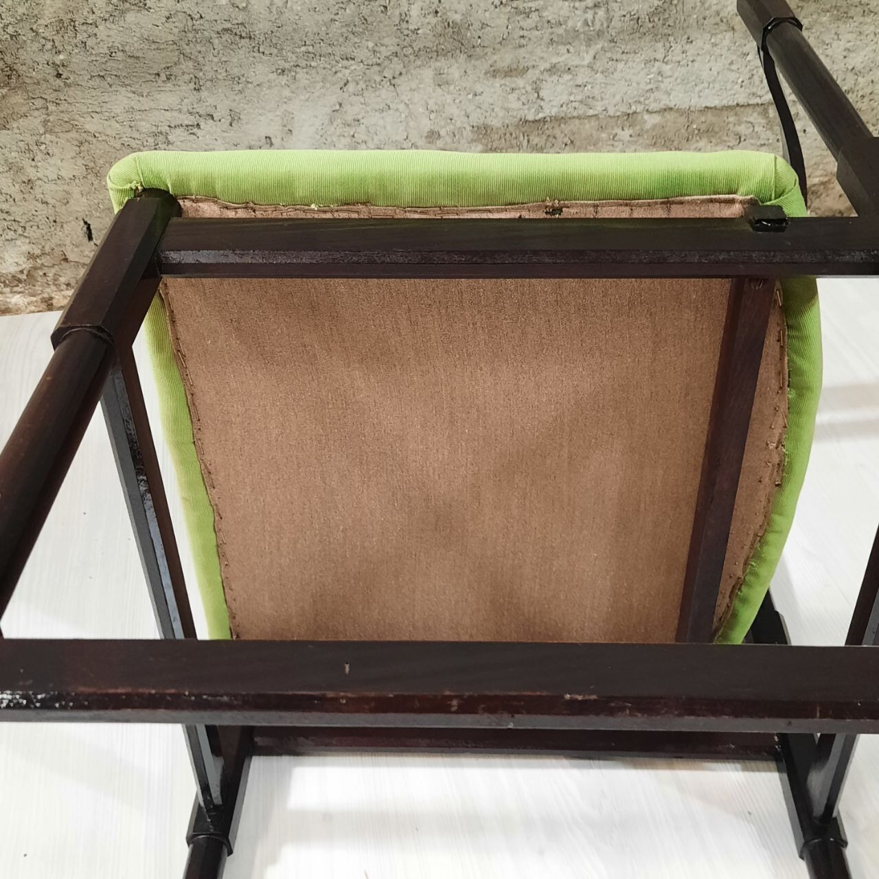 Six 50's chairs - varnished wood