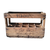 Bottles in wooden box