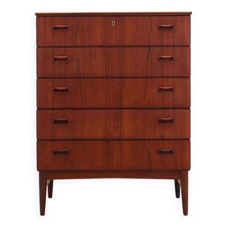 Commode en teck, design danois, années 1970, fabrication : Danemark