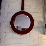 Round velvet mirror