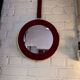 Round velvet mirror