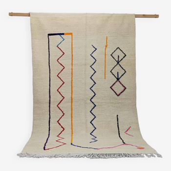 Tapis Marocain berbère 257 x 153 cm tapis Azilal en laine