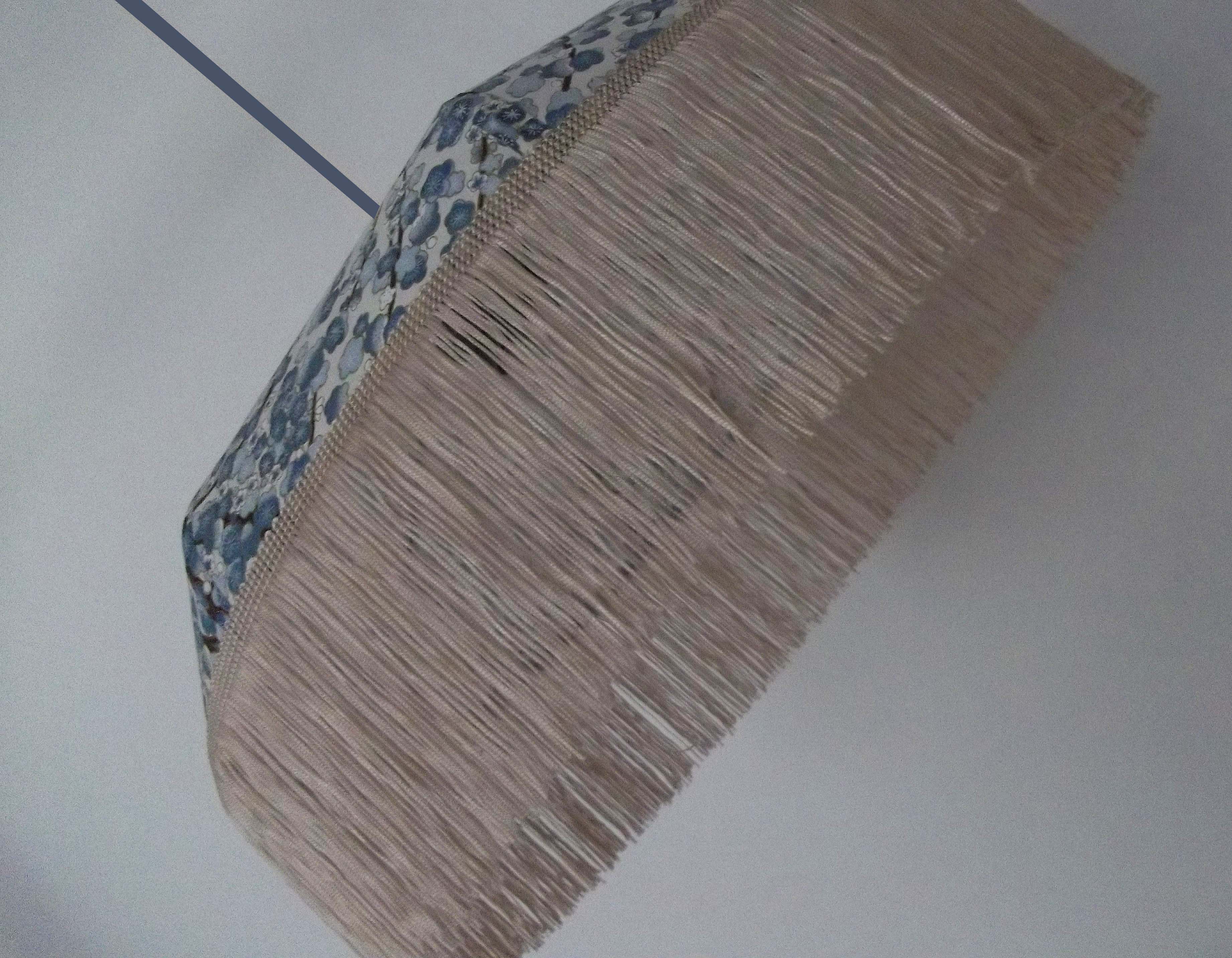 Japanese paper hanging lamp with fringe "Mona"