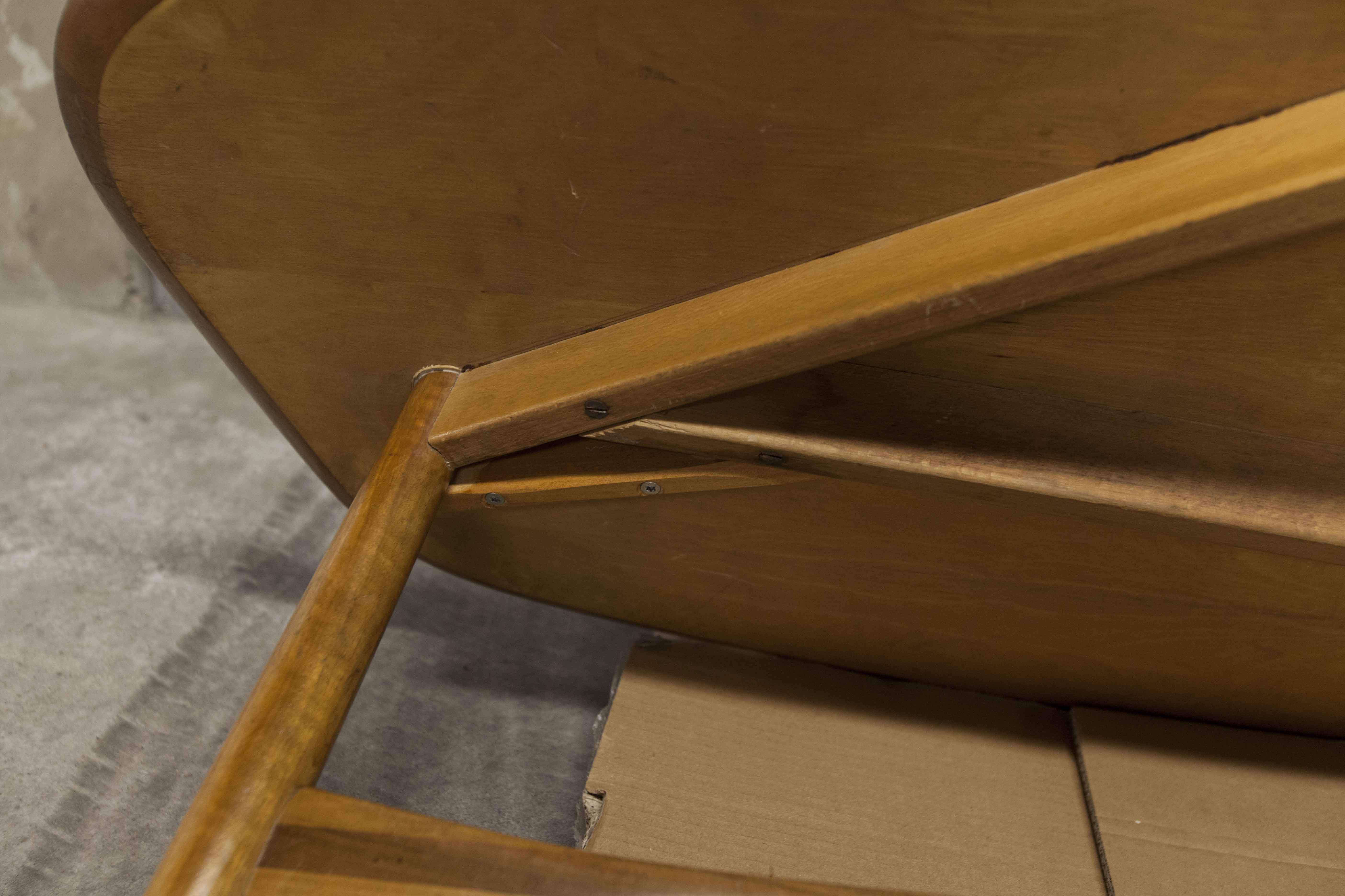 Coffee table XXL Scandinavian teak 178cm 1965