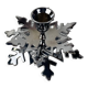 Silver metal snowflake candle holder