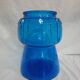 Seau a champagne vintage en verre bleu