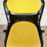 6 back chairs Emilio Ambasz & Giancarlo Peretti, yellow armchair