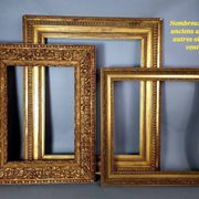 Old frame patinated wood montparnasse 59x47 foliage 46x33 cm circa 1930/50 sb104