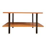 Wooden coffee table, double shelf