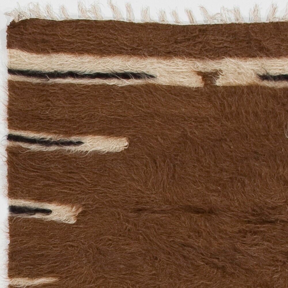 Vintage Mohair Wool Kilim Rug, Handwoven Blanket, Turkish Bed Cover