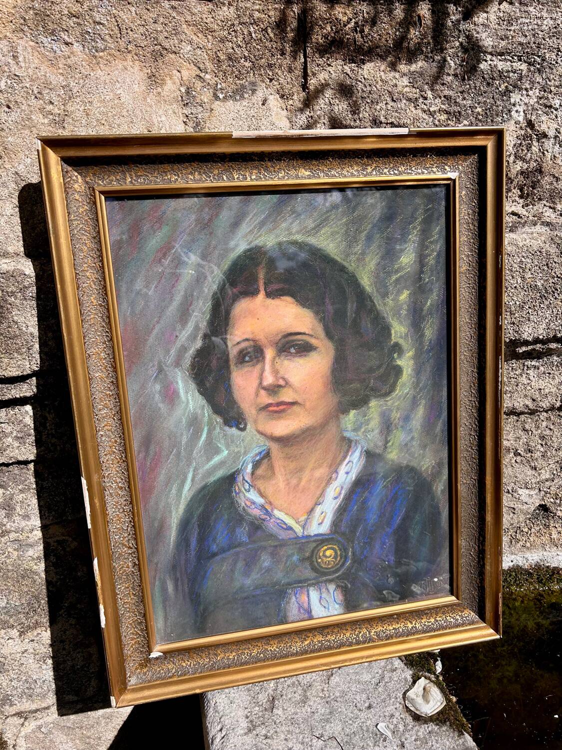 Pastel portrait painting