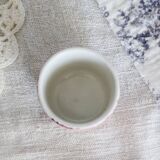 Antique English Burleigh Victorian Chintz Red Earthenware Egg Cup