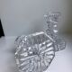 Pair of molded glass candle holders 50-60s