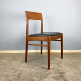 Set of 6 dining chairs by Henning Kjaernulf for Korup Stolefabrik, teak and leather, 1960s