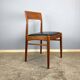Set of 6 dining chairs by Henning Kjaernulf for Korup Stolefabrik, teak and leather, 1960s.